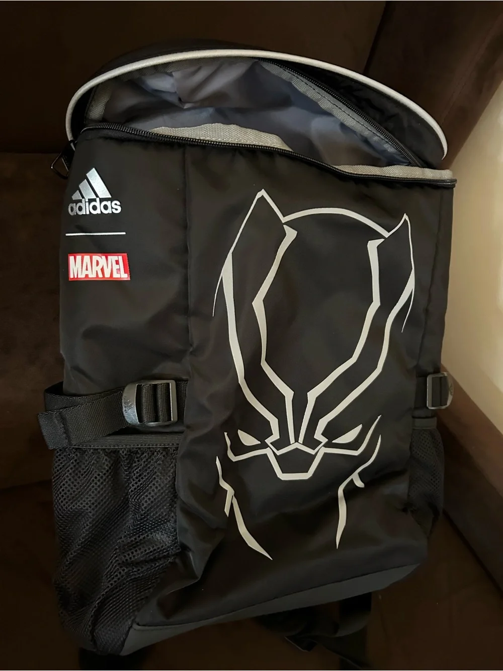 RARE Marvel Black Panther Graphic Backpack by Adidas - Black & Gray